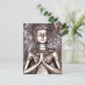 Silver Buddha Postkarte (Stehend Vorderseite)