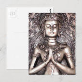 Silver Buddha Postkarte (Vorne/Hinten)