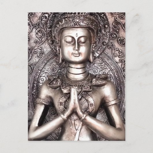 Silver Buddha Postkarte (Vorderseite)