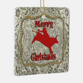 Silver Bull Rider Gürtel Buckle Weihnachten Keramikornament (Rechts)