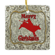 Silver Bull Rider Gürtel Buckle Weihnachten
