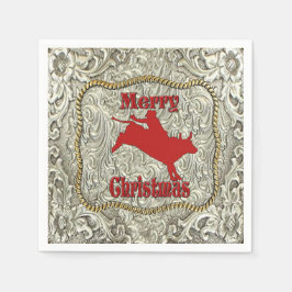 Silver Bull Rider Gürtel Buckle Weihnachten Serviette
