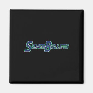 Silver Bullets Softll - Blaues Logo Magnet