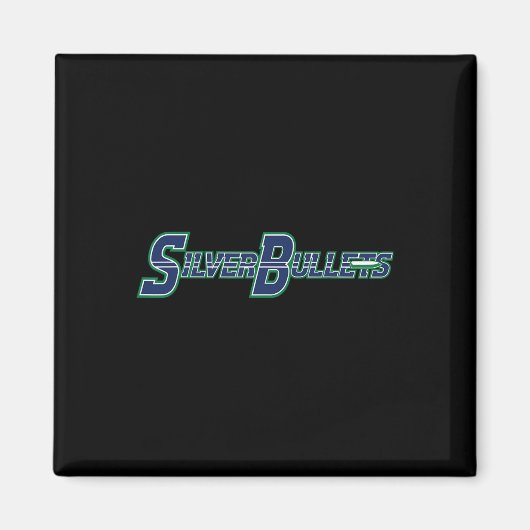 Silver Bullets Softll - Blaues Logo Magnet (Vorne)
