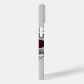 Silver burgundy agate Marmornamenskript Case-Mate iPhone Hülle (Rückseite / Rechts)