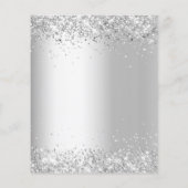 Silver burgundy Blumenzettel Einladung zur Hochzei Flyer (Hinten)