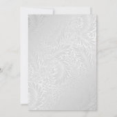 Silver Burgundy Blush Bloral Wedding Einladungen (Rückseite)