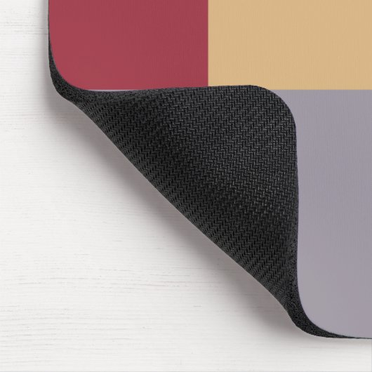 Silver Burgundy Red Cream Grau Farbblock Mousepad (Ecke)