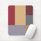 Silver Burgundy Red Cream Grau Farbblock Mousepad (Mit Mouse)