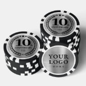 Silver Business 10th Anniversary Pokerchips (Stapel)