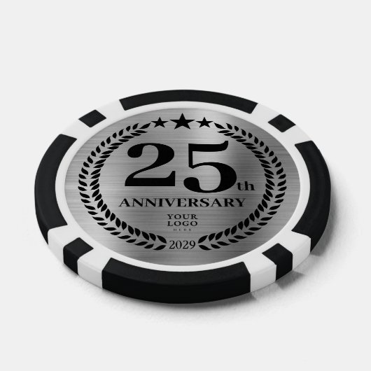 Silver Business 25th Anniversary Pokerchips (Einzeln)