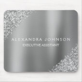 Silver Business Beruflich Sparkon Glitzer Mousepad (Vorne)