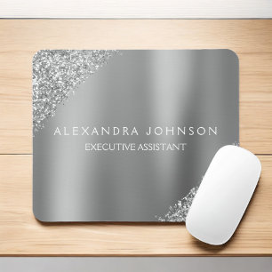 Silver Business Beruflich Sparkon Glitzer Mousepad