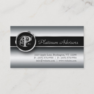 Silver Business Card Beruflich Visitenkarte