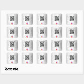 Silver Business Glitzer Name qr Codeinstagramm Quadratischer Aufkleber (Blatt)