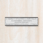 Silver Business Glitzer Sparkle Moderner Stil Türschild (Vorderseite )