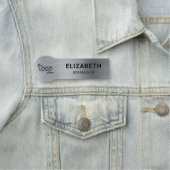 Silver-Business-Logo Namensschild (Beispiel)