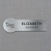 Silver-Business-Logo Namensschild