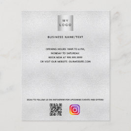 Silver Business Logo qr Code Instanagramm benutzer Flyer
