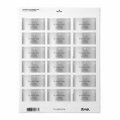 Silver Business Logo Rücksendeadresse Adressaufkleber (Vorne)