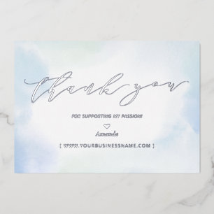 Silver Business-Logo Vielen Dank, Beilage Folieneinladung