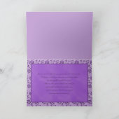 Silver Butterfly auf Lila Dankeschön Karte (Innenseite)