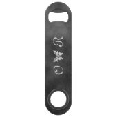 Silver Butterfly & Gray Velvet Flaschenöffner (Vorderseite)