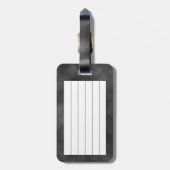 Silver Butterfly & Velvet Personalisierter Gepäckt Gepäckanhänger (Rückseite vertikal)