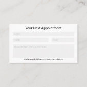 Silver Caduceus Black Gold Medical Reminder Terminkarte (Rückseite)