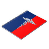 Silver Caduceus Medical Symbol League Notizblock (Linke Seite)