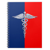 Silver Caduceus Medical Symbol League Notizblock (Vorderseite)