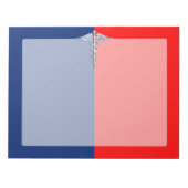 Silver Caduceus Medical Symbol League Notizblock (Vorderseite)