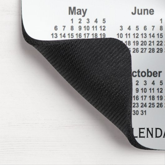 Silver Calendar von Janz Mouse Pad Mousepad (Ecke)