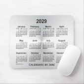 Silver Calendar von Janz Mouse Pad Mousepad (Mit Mouse)