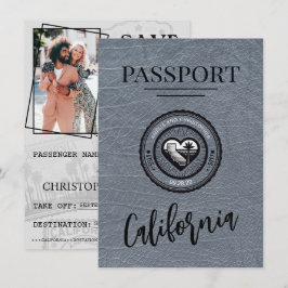 Silver California Passport Save the Date