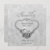Silver Calla 25. Hochzeitstag Einladung (Vorne/Hinten)