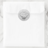 Silver Calla 25. Hochzeitstag Runder Aufkleber (Tasche)