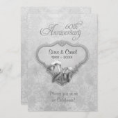 Silver Calla 60. Hochzeitstag Einladung (Vorne/Hinten)