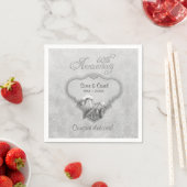 Silver Calla Lily 60. Jubiläum - Anpassen Serviette (Beispiel)