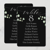 Silver Calligraphy Black-Seekarte Einladung (Vorne/Hinten)