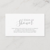 Silver Calligraphy Display Showcard Begleitkarte (Vorderseite)