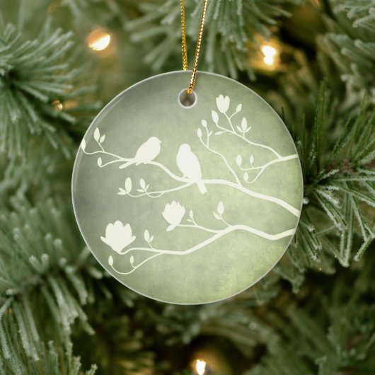 Silver Candelabra (grün) - Keramik Keramik Ornament (Baum)