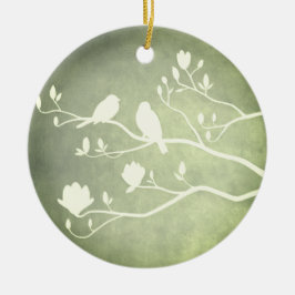 Silver Candelabra (grün) - Keramik Keramik Ornament