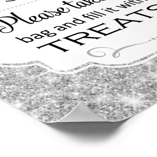 Silver Candy Buffet Party Poster (Ecke)