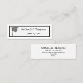 Silver Cap - Name des Abschlusses Einlegen von Kar Mini Visitenkarte (Vorne/Hinten)