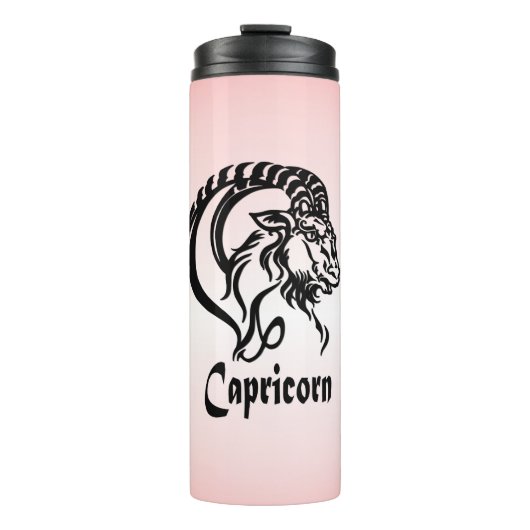 Silver Capricorn the Sea Goat Zodiac Thermosbecher (Vorderseite)