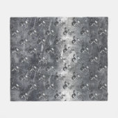 Silver Capricorn Zodiac Symbol Steel Style Fleecedecke (Vorderseite (Horizontal))