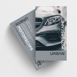 Silver Car Gray Business Card Visitenkarte