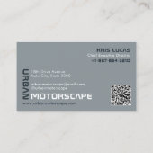 Silver Car Gray Business Card Visitenkarte (Rückseite)