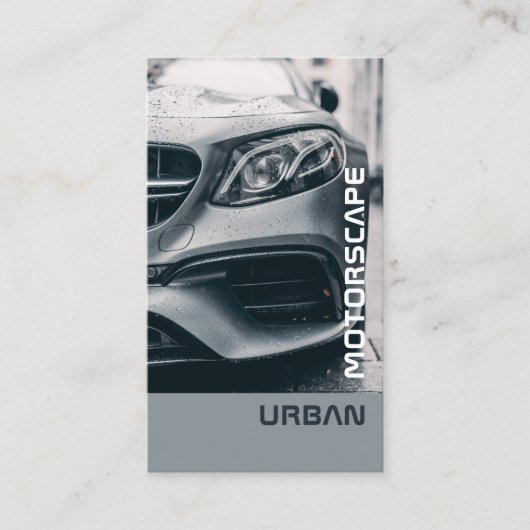 Silver Car Gray Business Card Visitenkarte (Vorderseite)